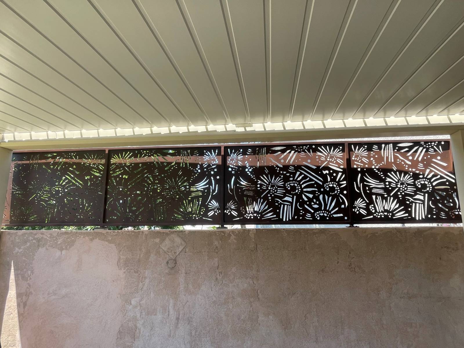 BRISE VUE EN FER FORGE MOTIF DECOUPE LASER PERSONNALISE